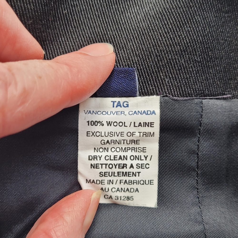 SM Ron Leal Black Wool Wide Leg Pants High Waist Made in Canada - Picture 7 of 12